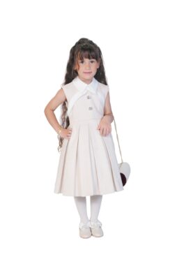 100 - Alcantara Kürk Çocuk (Mont - Elbise - Çanta)  Set Bordo - Görsel 12