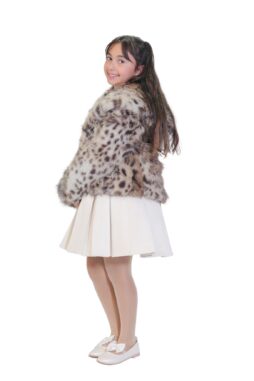 Kod 131- Alcantara Kürk Çocuk Leopar Mont - Görsel 4